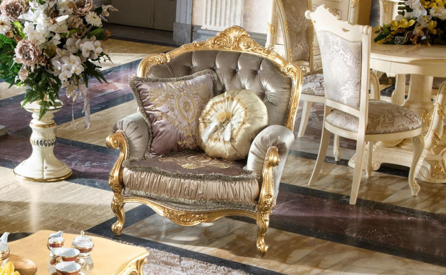 Furniture Chairs new Art Deco Design Armchair Textile Living room Lounge Luxury Design