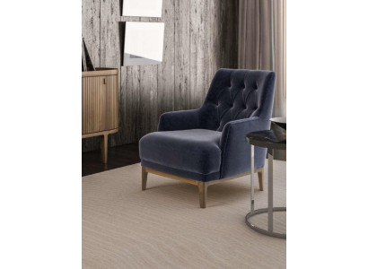 Blue he exclusive r Chesterfield Armchair Living room single seater wooden frame