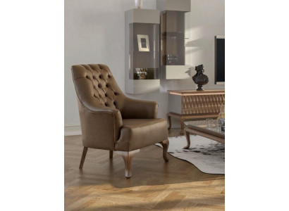 Brown Chesterfield Single Seater Living room furniture Modern Luxury Armchair