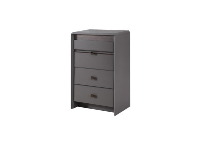 exclusive Gray Chest of drawers Luxurious 4x Drawers Bedroom Wood Furniture