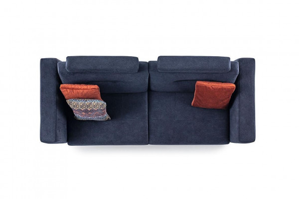 3-Seater Gray Modern Design Luxury Fabric Sofa Living room Three Seater Sofa