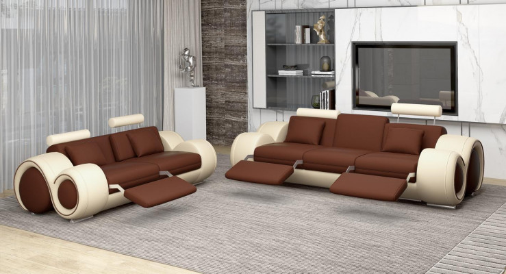 Design Living room Upholstery Set Sofa set Leather Couch Seat Sets