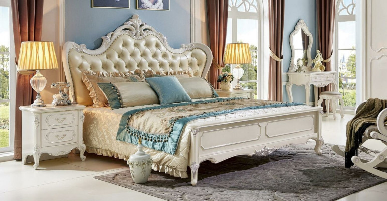 Luxury Beds Hotel Royal Chesterfield Bed Double bed Baroque Solid wood