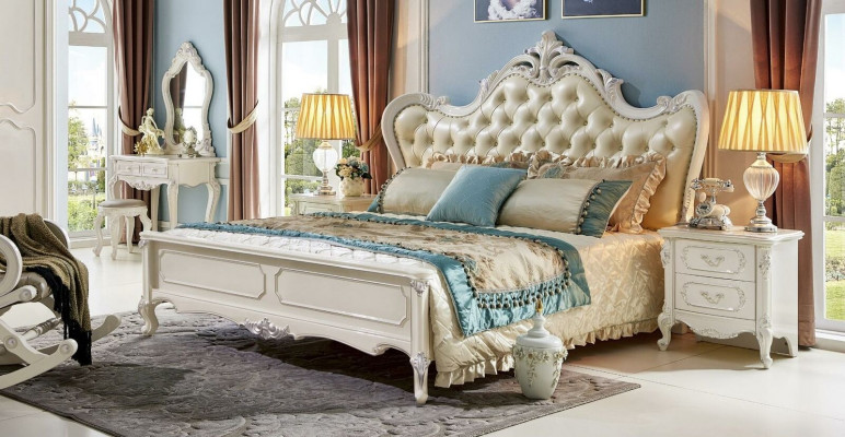 Luxury Beds Hotel Royal Chesterfield Bed Double bed Baroque Solid wood