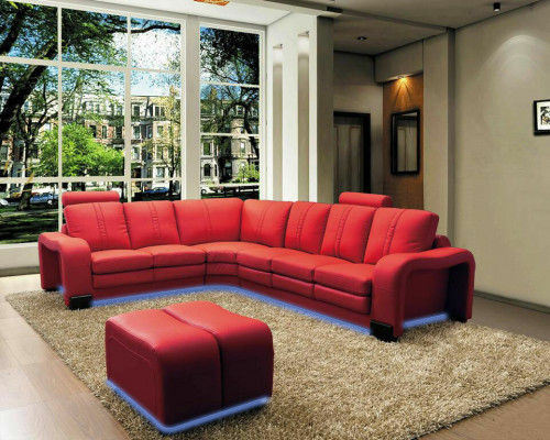 XXL Multifunction s Leather Couch Couch Sofa Upholstery Corner sofa Modern Big