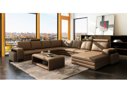 XXL Multifunction s Leather Couch Couch Big Sofa Upholstery Decor Corner sofa Modern