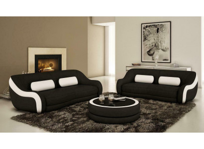 Sofa set Seat Leather Design XXL Upholstery Couch Set Suite 3+2 Seater