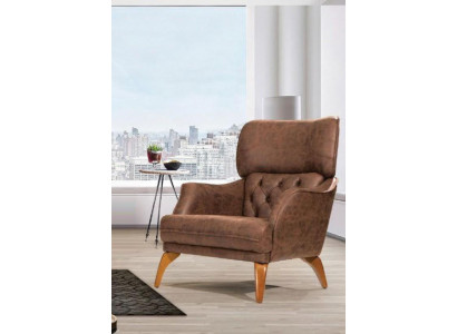 Luxury Single Seater Armchair Couch Upholstery Furniture Chesterfield Desing Sofa Leather