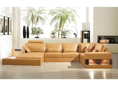 Big xxl leather sofa sofa Couch Upholstery corner lounge Suite U-shape Living landscape