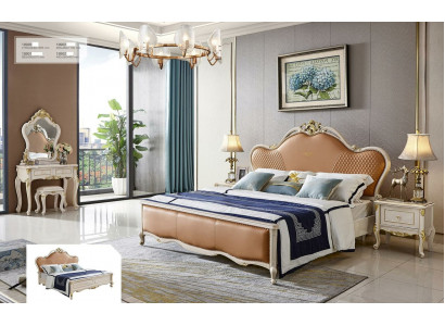 Three-piece Beds Set Bed 2x Bedside tables Bedroom 3-piece. Solid wood