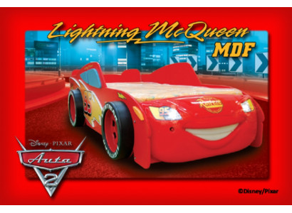 Bed with Mattress Youth Bed Car Vehicle Sports Car Lighting MCQUEEN