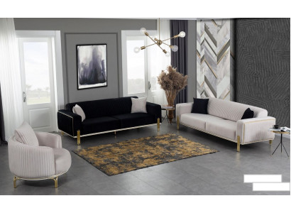 Luxury sofa set couch set sofa upholstery couches 3+3+1 upholstery sets velvet