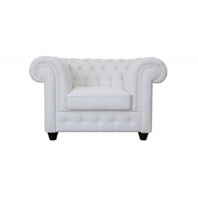 Elegant White Chesterfield Armchair: The charm of the Classic n in a modern style