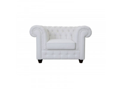 Elegant White Chesterfield Armchair: The charm of the Classic n in a modern style