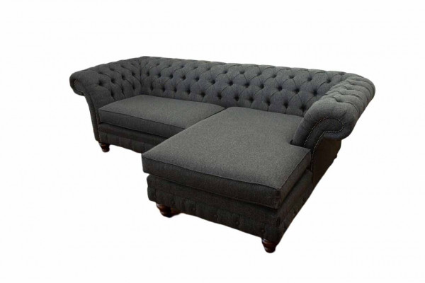 Chesterfield Corner sofa L-shape Fabric Design Couch Seat Sofa Textile Corner new