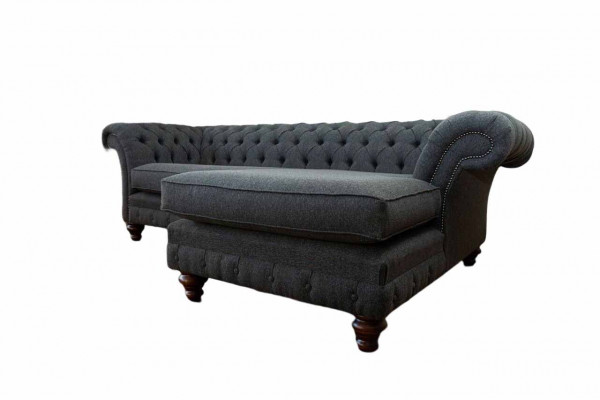 Chesterfield Corner sofa L-shape Fabric Design Couch Seat Sofa Textile Corner new