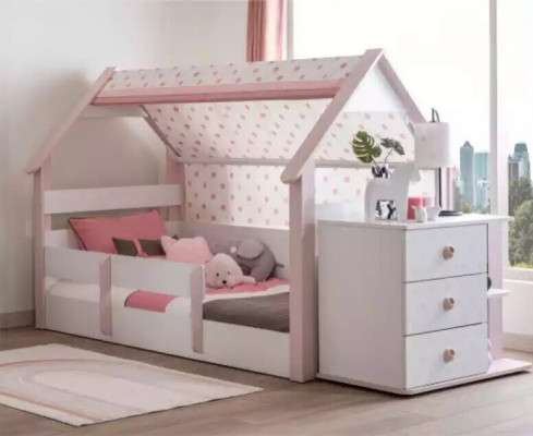 Kinderbtt Bed Bed Frame Childrens room Wood White Beds Kinderfurniture