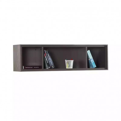 Desk Bookshelf Computer desk Shelf Gray Wood Children Set 2pcs