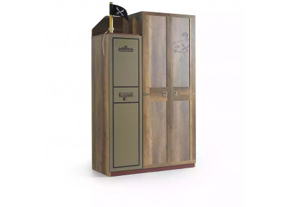 Pirate Wooden Cabinet Luxury Wardrobe Wardrobe Children Wood Brown 3 Door