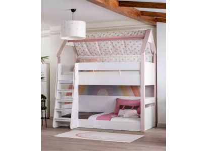 Bunk bed Childrens room Kinderbtt Bed Bed frame Wood Rosa Loft bed