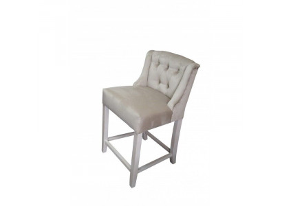 Light gray Chesterfield bar stool designer seat chair luxurious single seater