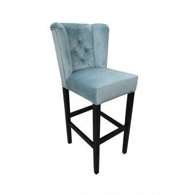 Blue Bar Stool Set of 2 Fabric Bar Chairs Bar Stool Counter Chair Chesterfield Chairs