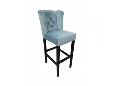 Blue Bar Stool Set of 2 Fabric Bar Chairs Bar Stool Counter Chair Chesterfield Chairs