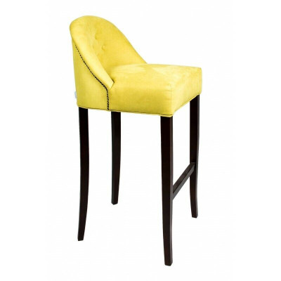 Yellow bar stool set bar chairs set of 6 fabric seats luxurious seating furniture