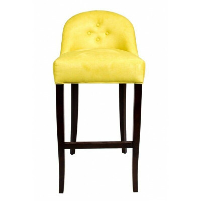 Yellow bar stool set bar chairs set of 6 fabric seats luxurious seating furniture