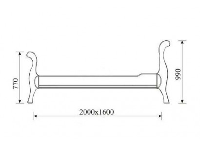 Real Wood Solid Colonial Style Bed 160/180x200cm Beds Double bed new Ehe OB