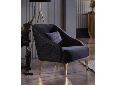 Armchair Living room Modern Desiger new Furniture Black Seat Upholstery Fabric