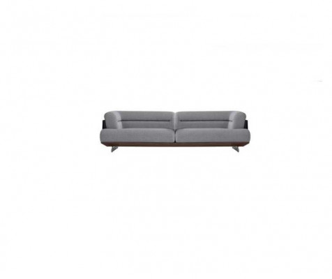 Luxury Living room Set Gray Sofa with Armchair 2x Stool Modern Design