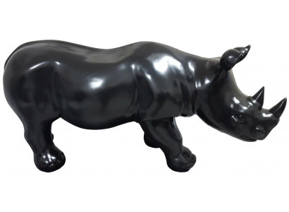 Rhinoceros Figure Statue Figures Statues Sculpture Garden Decoration Abstract Black