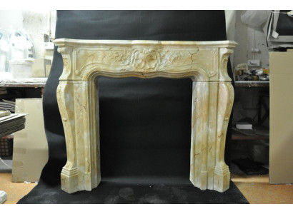 Fireplace Stove Panel Surround Marble Style Decoration Baroque Classic Fireplaces