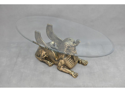 Coffee table Table Glass Tables Tables Pharaoh Sphinx Side Glass Egypt 120x60cm