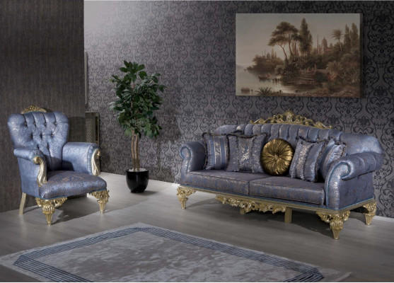 A fabulous classic sky colored armchair for your living room