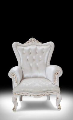 Armchair White Living room Textile Design Chesterfield Italian style