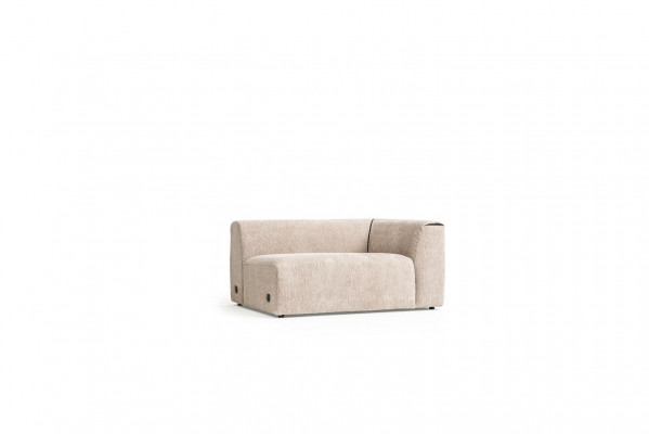 Beige L-shaped Corner sofa Living room Couch Textile Desginer Moderne