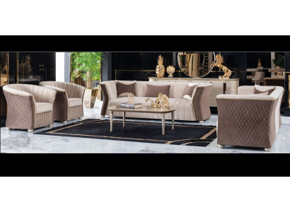 Modern luxury elegant seating set 3+3+1+1 seater design sofas upholstered furniture sofas