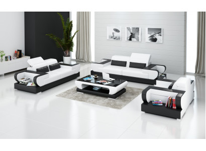 Luxurious Sofa set Living room Suite Leather Upholstery Couches Sofa