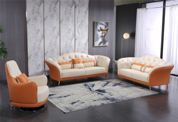 Luxury Sofa set 3+1+1 Seater with Furniture Couch Leather Sofa Textile Group