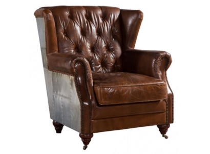 Wing chair Beautiful vintage Chesterfield wingback armchair club chair