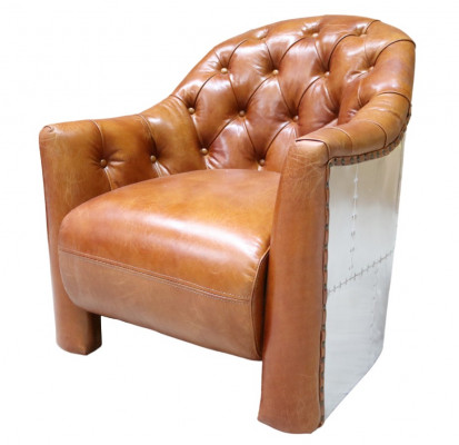 Leather Armchair Airplane Design Club Chair Leather Armchair Aviator Vintage Leather