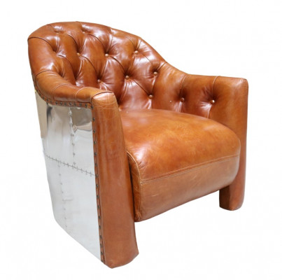 Leather Armchair Airplane Design Club Chair Leather Armchair Aviator Vintage Leather