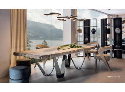 Dining table Natural Wood Furniture Furnishings Tables Solid wood Table Luxury Italian