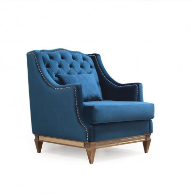 Blue he Luxury Chesterfield Armchair Living room Lounge Designer Furniture new