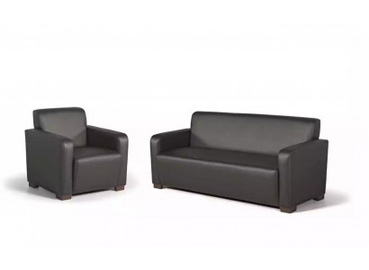 Black Study room Sofa set Three Seater Armchair Modern Couche