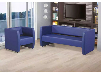 Blue e Complete e Sofa set Office Furnishings luxury upholstered suite 2+1