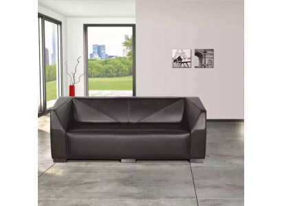 Black three-seater Study room furniture Textile Couch Luxury Designer Sofa