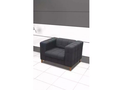 Armchair Black Seat Study Modern Designer Upholstered Armchair new